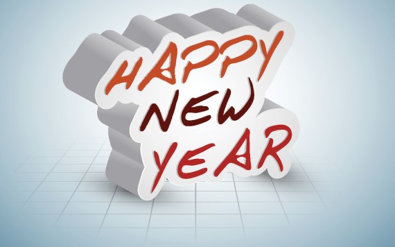 3D Happy New Year Wallpaper
